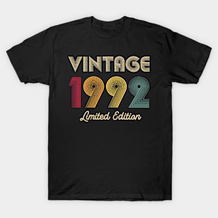 Vintage 1992 Limited Edition 30th Birthday 30 Years Old Gifts T-Shirt